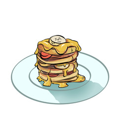 pancakes with maple syrup