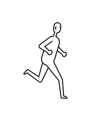 Fototapeta na wymiar Running man flat icon isolated on white
