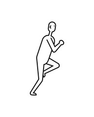 Fototapeta na wymiar Running man flat icon isolated on white