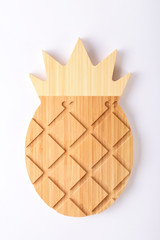 Pineapple shape platter or cutting board on white background