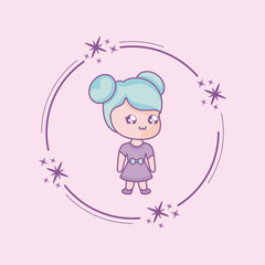 cute little girl kawaii style