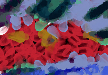 Abstract impressionism watercolor background. Colorful texture. Oil painting style.