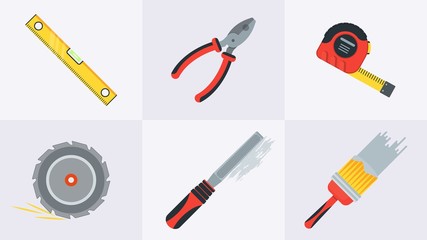 Flat tools for building construction, home repair
