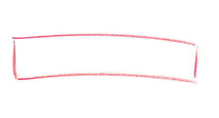 Breiter Rahmen oder Umrandung gemalt mit einem roten Buntstift