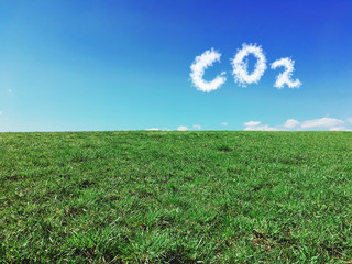 Carbon dioxide emissions control and pollution concept.