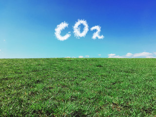 Carbon dioxide emissions control and pollution concept.