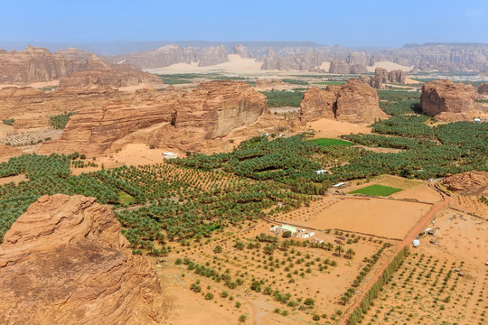 Aerial view of Dedan, Riyadh, Saudi Arabia