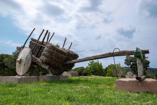 Antique tumbrel in The Temple of Apollon Smintheion