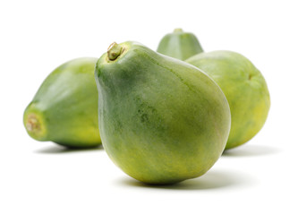 Papaya fruit isolated on a white background