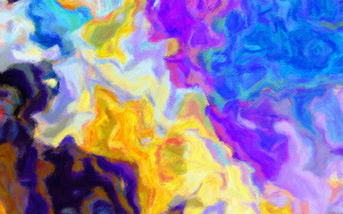 Abstract painting in oil background, splashes of paint on canvas, template for create design textile and fabric prints, flyers, invitations and banners backdrops, colorful fantasy wallpaper pattern
