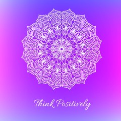 Inspirational quote on blurred background