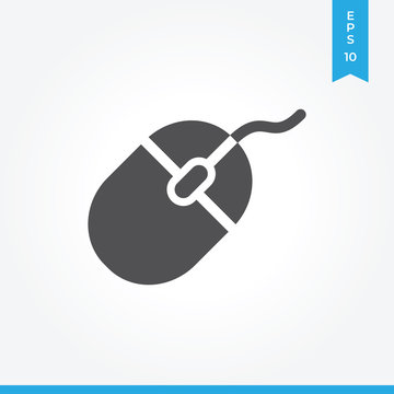Computer mouse vector icon, simple sign for web site and mobile app.