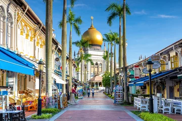 Fototapeten Straßenansicht von Singapur mit Masjid Sultan © Sean Hsu