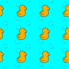 seamless pattern yellow duck