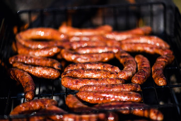 Grilled sausages