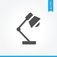 Desk lamp vector icon, simple sign for web site and mobile app.