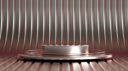 Beautiful, elegant background with a pedestal and a showcase. 3d illustration, 3d ..rendering.