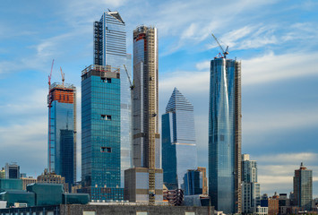 Fototapeta na wymiar Cityscape of new Hudson Yard skyscrapers in New York, USA.