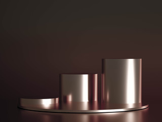 Beautiful, elegant background with a pedestal and a showcase. 3d illustration, 3d ..rendering.