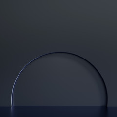Beautiful, elegant background with a pedestal and a showcase. 3d illustration, 3d ..rendering.