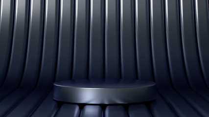 Beautiful, elegant background with a pedestal and a showcase. 3d illustration, 3d ..rendering.