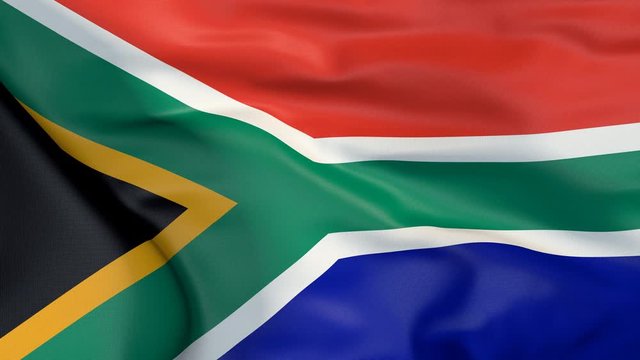 South African official flag. South Africa.