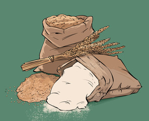 flour wheat sack