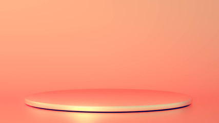 Beautiful, elegant background with a pedestal and a showcase. 3d illustration, 3d ..rendering.