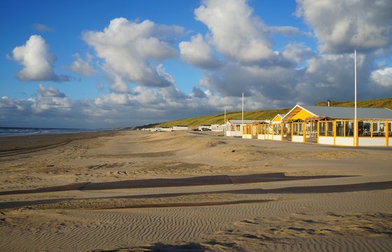 Sea coast in Wijk aan Zee village