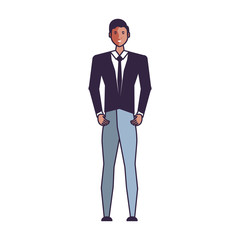 business man elegant avatar character