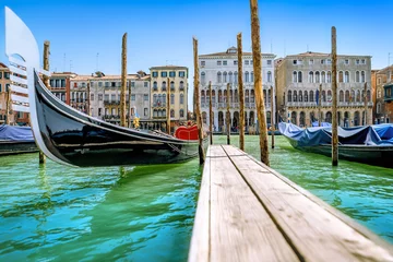 Fototapete gondolas on grand canal in venice © frank peters
