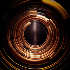 Beautiful, elegant background with a pedestal and a showcase. 3d illustration, 3d ..rendering.