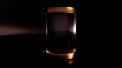 Beautiful, elegant background with a pedestal and a showcase. 3d illustration, 3d ..rendering.