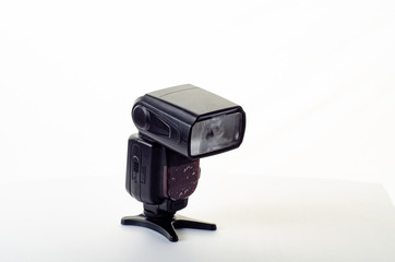 The camera flash is isolated on a white background