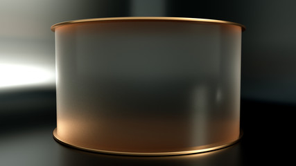 Beautiful, elegant background with a pedestal and a showcase. 3d illustration, 3d ..rendering.