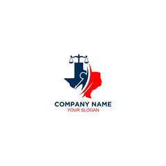 Texas Law Firm Logo Design Vector