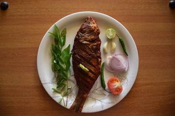 Fish on white Plate