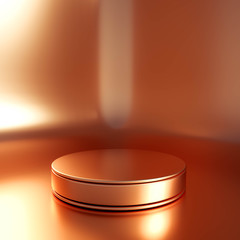 Beautiful, elegant background with a pedestal and a showcase. 3d illustration, 3d ..rendering.