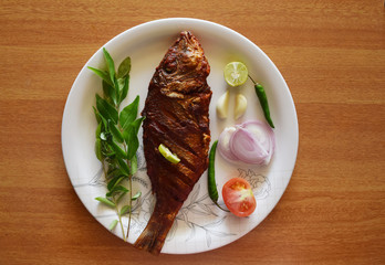 Fish on white Plate