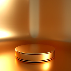 Beautiful, elegant background with a pedestal and a showcase. 3d illustration, 3d ..rendering.