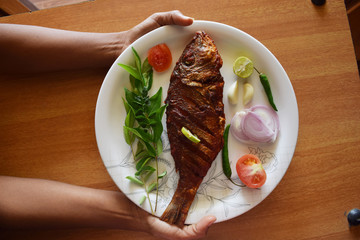 Fish on white Plate