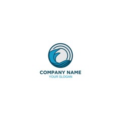 Circle Wave Logo Design Vector