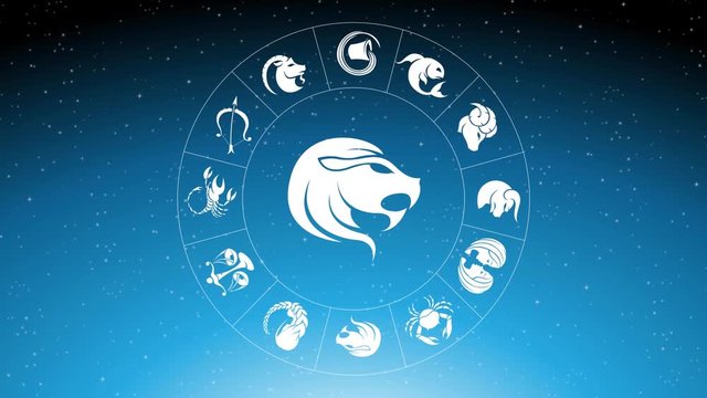 Animation of White Leo Zodiac Sign