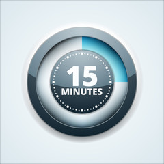 15 Minute Timer Clock button illustration