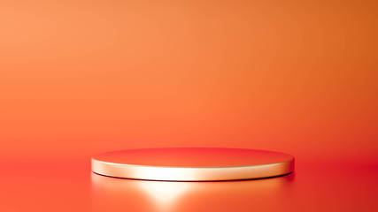 Beautiful, elegant background with a pedestal and a showcase. 3d illustration, 3d ..rendering.