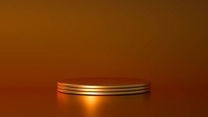 Beautiful, elegant background with a pedestal and a showcase. 3d illustration, 3d ..rendering.