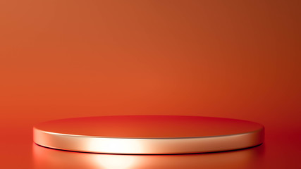 Beautiful, elegant background with a pedestal and a showcase. 3d illustration, 3d ..rendering.