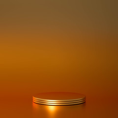 Beautiful, elegant background with a pedestal and a showcase. 3d illustration, 3d ..rendering.