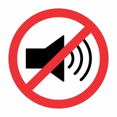 No sound icon isolated on white background