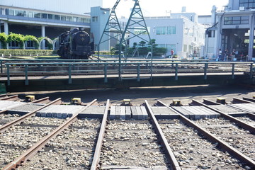 Naklejka premium 機関車の車庫